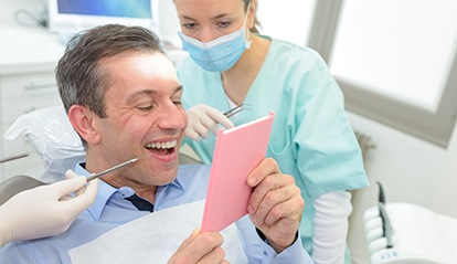 Implant bridges secure permanently to your jaw with dental implants