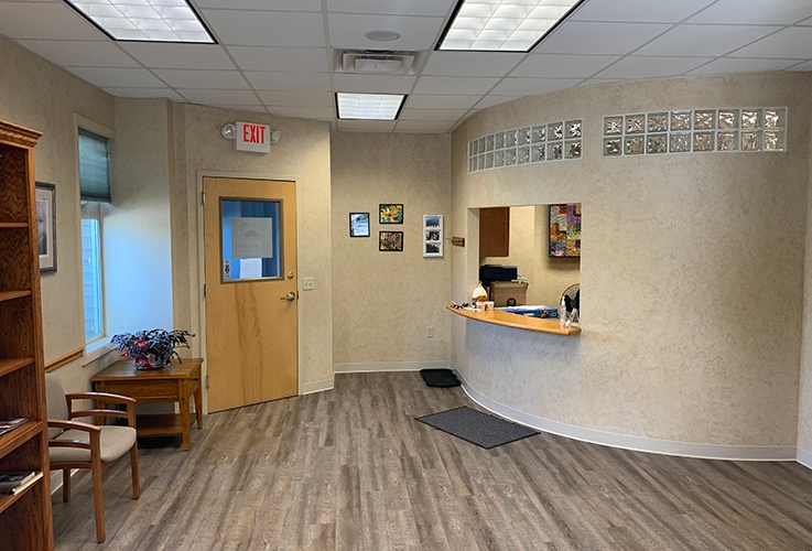 Dental office reception desk