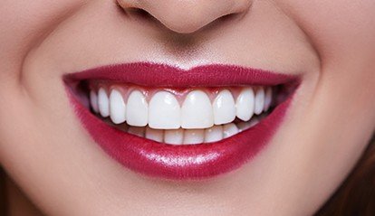 Closeup of healthy teeth and gums