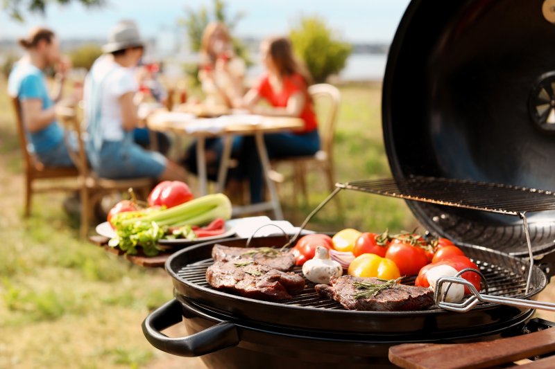 summer foods on a grill in St. Albans