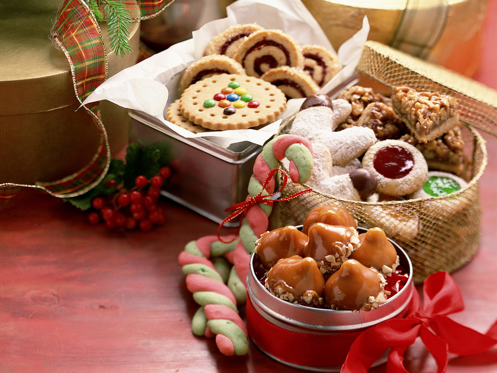 assorted holiday desserts