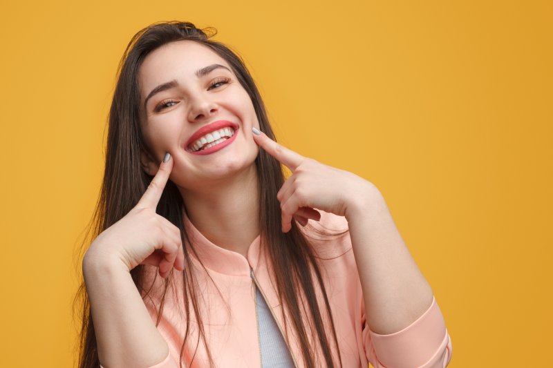 Lady smiles radiantly